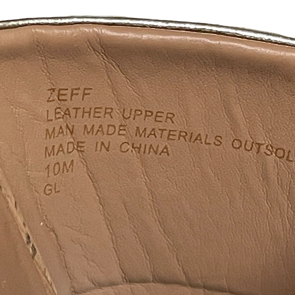 Aerosoles Zeff Womens Gold‎ Strappy Chunky Slides Leather Wedge Cork Size 10M - Picture 4 of 15